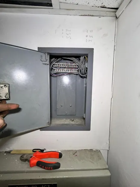 Box 1, Lantai 2, Gedung A di RS Ummi Bogor setelah terminasi ditata ulang dan diberi label